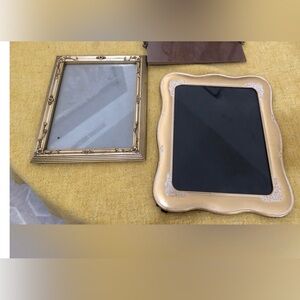 Vintage 2- 8x10 Picture Frame Decorative Gold Embossed Edge Retro